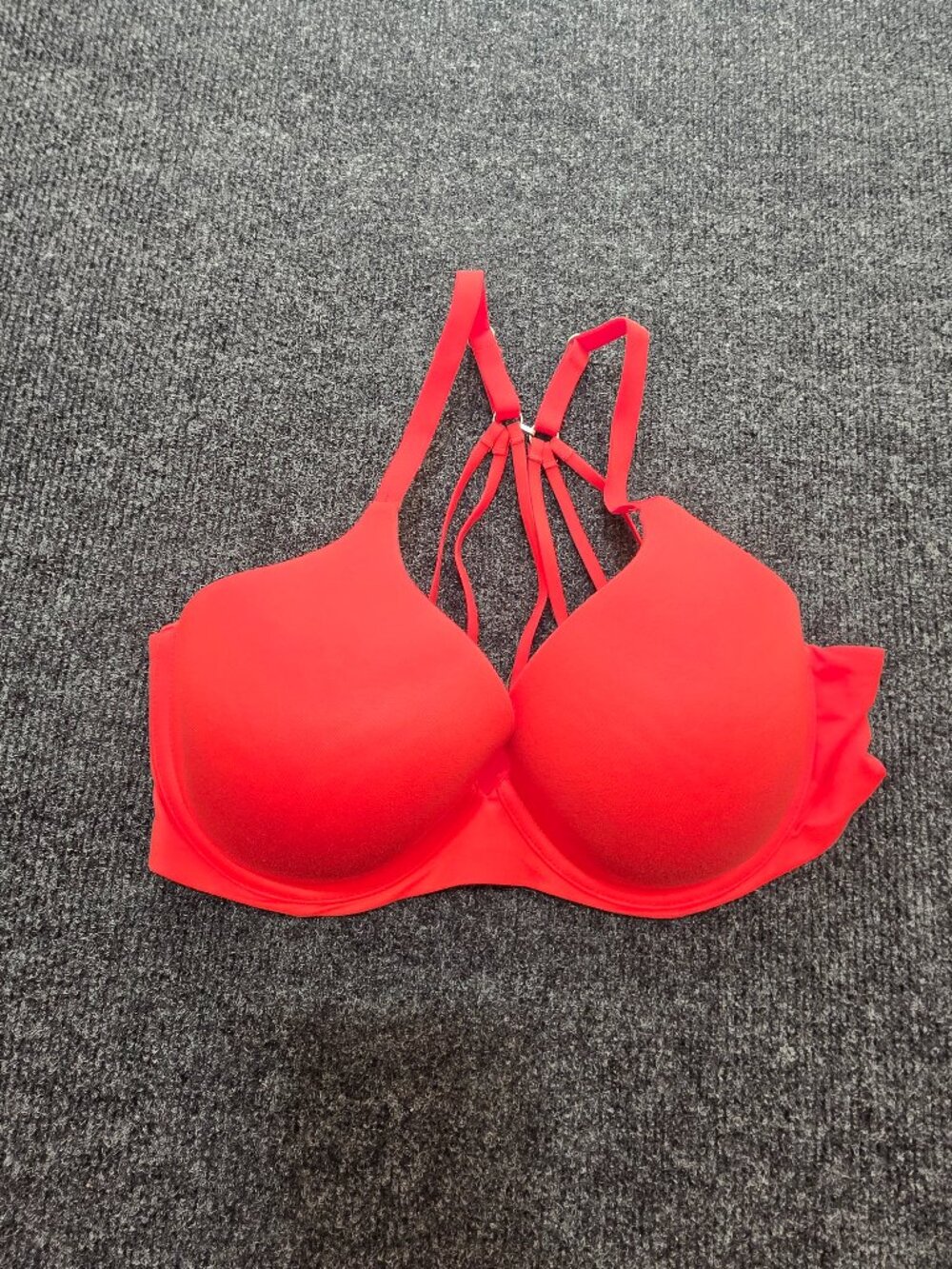 Aerie Real Sunnie Full Coverage Bra 36D Red Padded Underwire Everyday Comfort Th